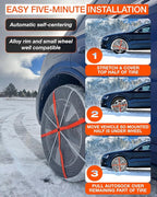 AutoSock Passenger Vehicle Snow Socks for Tires, HP870 - Car Sock Tire Traction Device for Snow, Ultimate Chain Alternative f