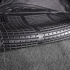 FH Group Automotive Floor Mats Climaproof for All Weather Protection Universal Fit Trimmable Heavy Duty fits Most Cars, SUVs, and Trucks, 2pc Front Set Solid Black