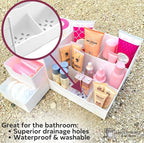 Uncluttered Designs Large Makeup Organizer for Vanity - Countertop Desk With Drawers for Cosmetic, Beauty, Hair, Nail, Perfum