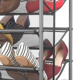 Whitmor 10-Tier Double Sided Shoe Cart, Gunmetal