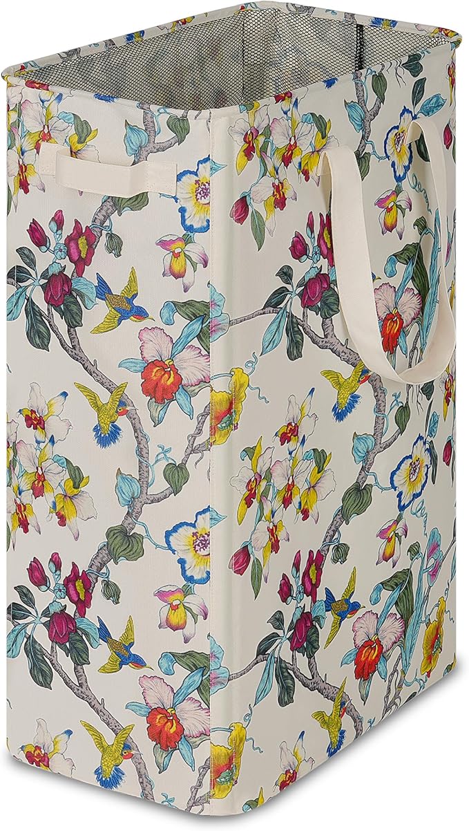 efluky Slim Laundry Basket, Narrow Laundry Hamper with Handles, Collapsible Dirty Clothes Hamper, Tall Laundry Bin for Laundr