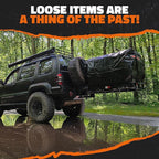Mockins 30 CuFt Square Trailer Hitch Cargo Carrier Bag | 40"x40"x32" 500D PVC Weatherproof Cargo Bag for Hitch Carrier | Versatile Waterproof Truck Bed Storage Set w/Buckle Straps, Lock & Carry Bag