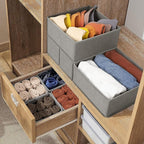 Criusia Drawer Organizer Clothes, 8 Pack Underwear Organizer, Foldable Closet Organizers and Storage Dresser Dividers for Clo