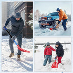 WORKPRO 3-Piece Snow Removal Kit, 47" Detachable Snow Shovel, 27" 2-in-1 Ice Scraper & Snow Brush Tool, Separate Snow Scraper for Car, Truck, Driveway, and Winter Conditions, Storage Bag Included