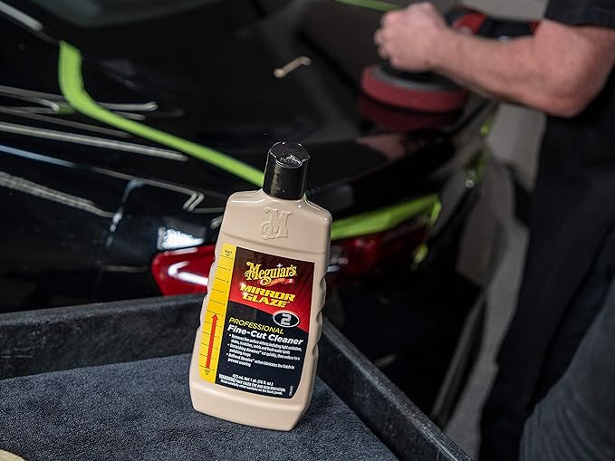 Meguiar’s M0216 Mirror Glaze Fine-Cut Cleaner, Versatile, Swirl-Free Auto Scratch Remover Used for Polishing Car Paint, Works on All Glossy Paint Finishes, 16 Oz