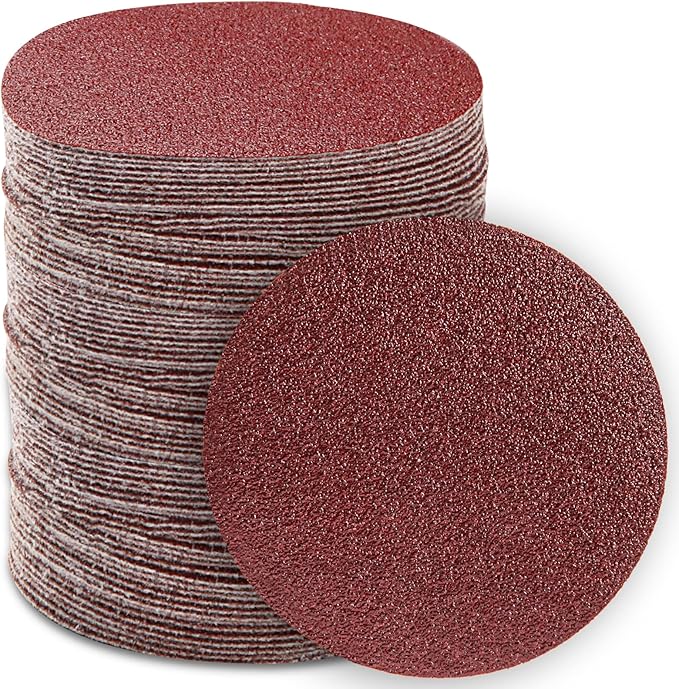 130 PCS 3 Inch Sanding Discs, MAPRIAL 3 Inch Hook and Loop Sanding Disc 240 Grit Sandpaper Assortment for Drill Sander Attachment, Grinder Rotary Tools, Woodworking, Wood Furniture