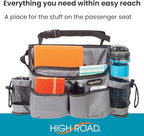 High Road SwingAway Front Seat Car Organizer for Daily Driving Essentials with Side Bottle and Cup Holders