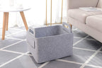 Storage Basket Felt Storage Bin Collapsible& Convenient Box Organizer with Carry Handles for Office Bedroom Closet Babies Nur