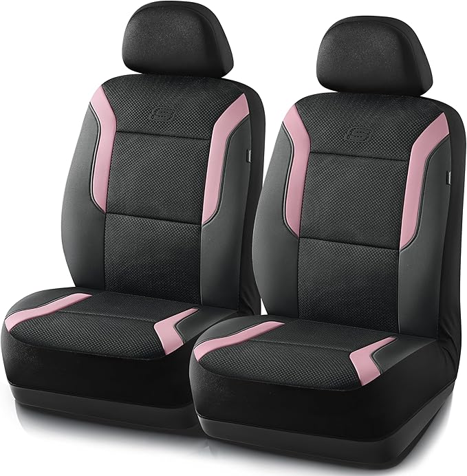 Skechers Memory Foam Car Seat Covers, Air Cool Mesh Thick Seat Covers, Car Seat Covers Front Seats Airbag Compatible, Automot