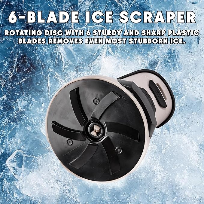ZONETECH Electric Ice Scraper for Car Windshield, Electric Snow Scraper for Window, Ice Removal Tools Rechargeable with USB Cable, Cleaning Brush (3 in 1 Electric Ice Scraper Upgraded, 1 Pack)