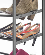 Whitmor Modern Industrial 5-Tier Shoe Rack, Black