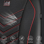 CAR PASS 3D Foam Mesh Leather Car Seat Covers Front Seats, Breathable Front Seat Cover for Cars, Comfortable Universal Fit fo