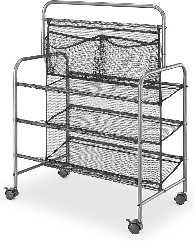 Whitmor 4-Tier Metal & Mesh Shoe Rack, Gunmetal