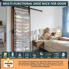 Kotkn 24-Pair Over Door Shoe Organizer for Family & Kids, Double Sided | Hanging Storage for Sneakers, Boots, Toys & Room Org
