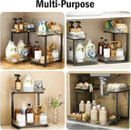 ARSTPEOE Under Sink Organizer - 2 Packs Multi-Purpose Pull-Out Storage Organizers, Slide out Pull out Cabinet Organizer Shelf