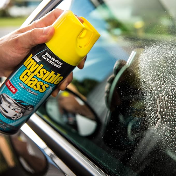 Invisible Glass 91163-4PK Premium Aerosol Glass Cleaner Spray for Car Windshields and Windows, Automotive and Home Window Cle