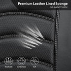 CAR PASS Comfortable 3D Foam Mesh Leather Car Seat Covers Front, Air Cool Mesh Breathable Front Seat Covers for Car, Universa