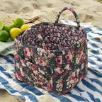 Boho Fabric Storage Basket, Large Capacity Laundry Basket, 12.2'' x 10.23'' x 10.23'' Collapsible Laundry Hamper with Easy Ca