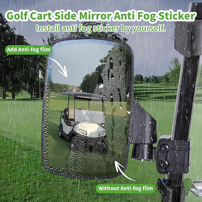 10L0L Golf Cart Mirror, Extra Large Side Rear View Universal for Yamaha, Club Car, EZGO, Folding Adjustable 180 Degree