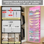 Kotkn 24-Pair Over Door Shoe Organizer for Family & Kids, Double Sided | Hanging Storage for Sneakers, Boots, Toys & Room Org