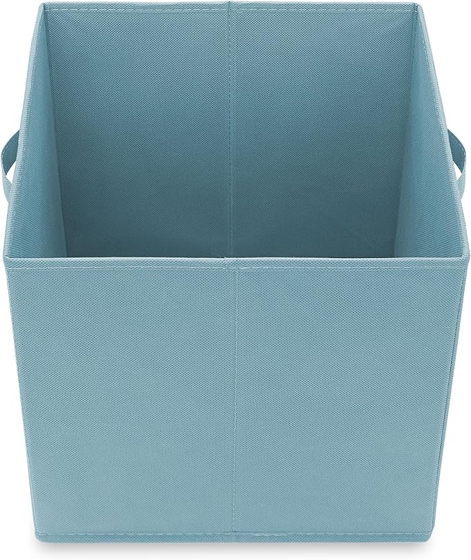 Casafield Set of 6 Collapsible Fabric Cube Storage Bins, Baby Blue - 13" Foldable Cloth Baskets for Shelves, Cubby Organizers