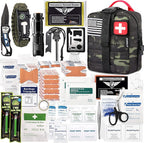 EVERLIT 250 Pieces Survival First Aid Kit IFAK EMT Molle Pouch Survival Kit Outdoor Gear Emergency Kits Trauma Bag for Campin