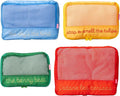 ban.do Getaway Polyester and Mesh Fruit Theme Packing Cube Set, Includes 4 Foldable Luggage Organizers in Various Sizes (J'ad