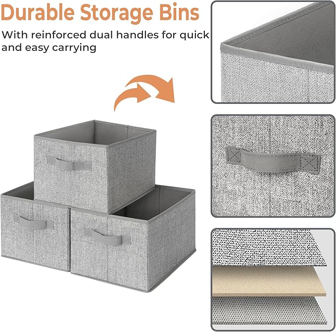 GRANNY SAYS Storage Baskets for Shelves, Closet Storage Bins with Handles, Fabric Organizers and Storage Bins, Storage Boxes 