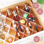 ROUFA Sock Drawer Organizer for Dresser, Honeycomb Underwear Dividers for Women, Panty Separator for Bras, Socks, Belt and Le