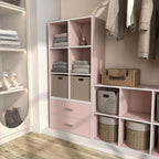 Homes: Inside + Out Apexa 6-Cube Storage Organizer Shelves, Stackable Wood Bookcase Fits Cubby Bins for Organization, Dorm Te
