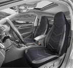 PIC AUTO Car Seat Covers - High Back Front Seat Covers, Sports Carbon Fiber Mesh Design, Universal Fit, Airbag Compatible (Gr