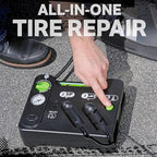 Slime 50122 Flat Tire Puncture Emergency Kit, Includes Sealant and Tire Inflator Pump, Analog, Suitable for Cars and Other Highway Vehicles, 10 Min Fix