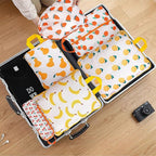Compression Packing Cubes for Suitcases, 6 Set Cute Fruit Luggage Organizer, Lightweight Waterproof Expandable/Compression Ba