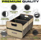 FORTEM Car Trunk Organizer, Collapsible Two Compartment Organizer, Foldable SUV & Truck Storage for Car Accessories for