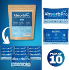Rechargeable Dehumidifier Bag 10-Pack - 100g Reusable Moisture Absorbers - Silica Gel Packets for Bins, Totes, Gun Safe,