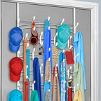 LYNK Professional® Home™ Over The Door Hooks - 46 Hook Over The Door Hanger - Over Door Coat Rack - Hanging Towels or Clothes