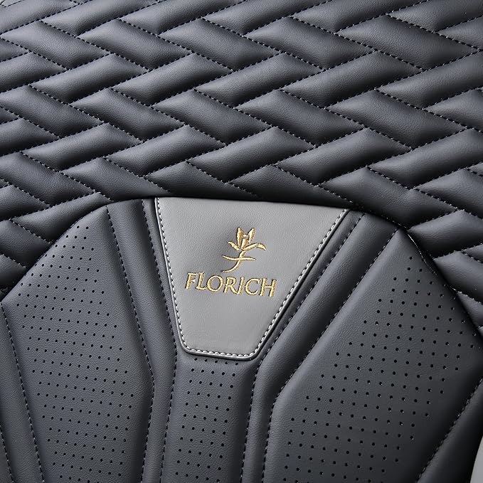 FLORICH Seat Covers for Cars, Waterproof Seat Covers, Leather Car Seat Covers 2 Pack, Universal Seat Cushion Protector for Mo