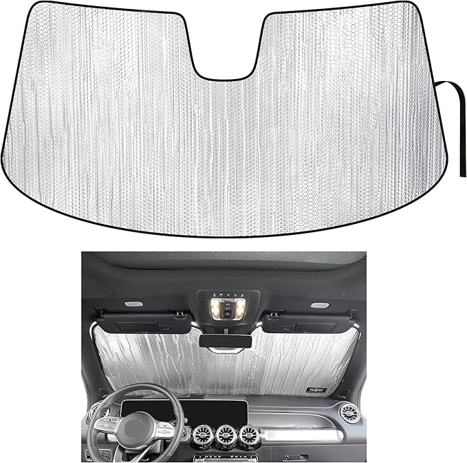 YelloPro Custom Fit Front Windshield Reflective Sunshade for 2020 2021 2022 2023 2024 2025 2026 Mercedes-Benz GLB-Class SUV, Sun Shade Protector Accessories [Made in USA]