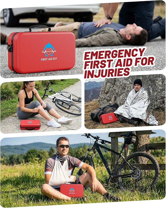 500 Pcs First Aid Kit for Home/Car/Travel/Camping/Businesses, Waterproof Emergency Kit for Hiking, Sports, Truck, Office, Veh