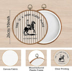 KSDUT Western Cowboy Wall Art Decor - Beige Stripe Preppy Trendy Southwestern Wall Art Canvas Frame Hanging Prints, Foyer Ent