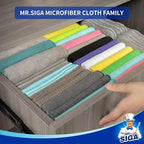 MR.SIGA Microfiber Cleaning Cloths, All-Purpose Microfiber Towels, Streak Free Cleaning Rags, Pack of 12, Purple, Size 32 x 3