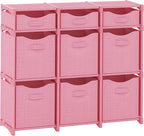 Cube Storage Organizer with Storage Bins Included - The Perfect Closet Organizers and Storage Solution. Includes 9 Storage Cu