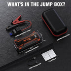 Car Jump Starter 6000A Car Battery Jump Starter Portable,12V Battery Jumper Starter Portable(10.0L Gas/8.0L Diesel),LCD
