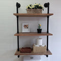 Industrial Pipe Shelving Bathroom Shelves Over Toilet 24 Inch,Rustic Wall Shelves,Industrial Floating Shelves for Wall Pipe S