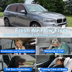 Front Side Half Window Shade Foldable Custom Fit for BMW X5 2013-2018 Car Window Shades for Side Window Sun Shade UV Protection Heat Insulation for Camping Sleeping 8PCS