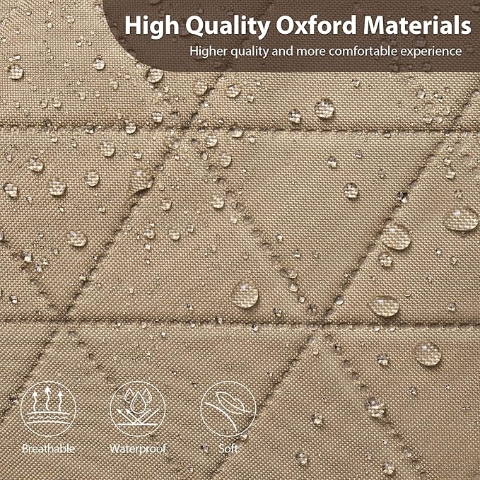 CAR PASS Beige Oxford Bling Diamond Car Seat Covers Full Set Interior Sets, Waterproof Shining Glitter Sparkly Crystal Univer