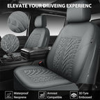 CAR PASS Neoprene Waterproof Seat Covers Full Sets, Wetsuit Car Seat Covers 5 Seats Universal Fit for Vans, Truck, SUV, 3D Ty