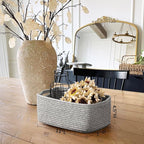 Goodpick Storage Baskets, Small Baskets for Organizing, Toy Storage for Gifting, Woven Rope Shelf Organizer for Nursery Organ