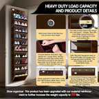 Kotkn 10 Tier Over The Door Organizer - Heavy Duty Hanging Storage Rack with Sturdy Oxford Fabric, Holds 20+ Pairs of Footwea