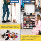 Sundaze Shoe Rack - 6 Tier Shoe Rack for Front Door Entrance, Sturdy Tall Shoe Organizer for Closet, Bedroom, Entryway, Garag